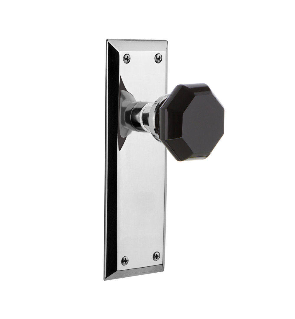 New York Plate with Waldorf Black Door Knob Nostalgic Warehouse 