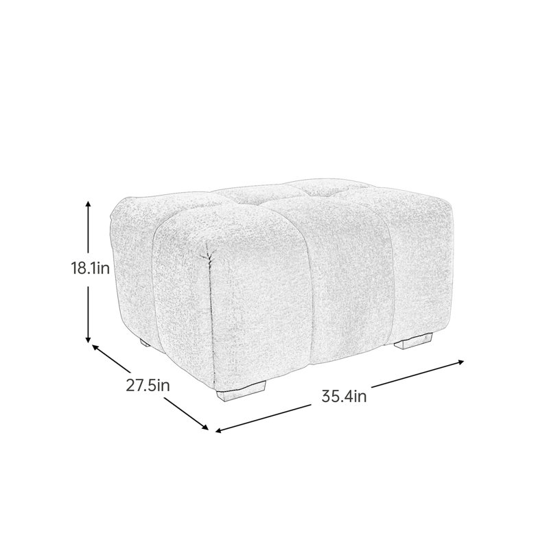 33 Sofas Burnt Orange Chenille - Ottoman, Burnt Orange
