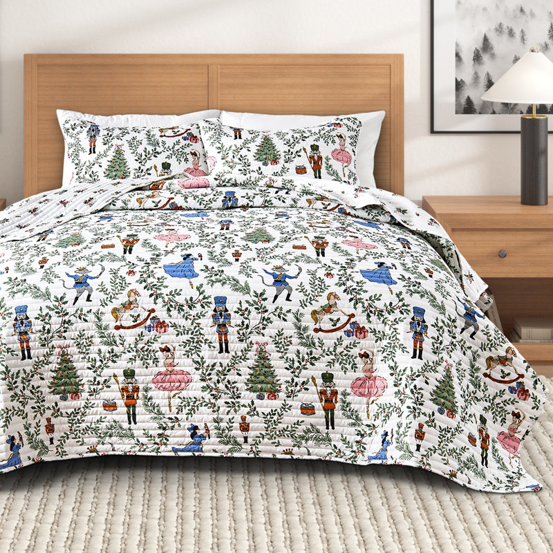 Ensemble de courtepointe réversible en microfibre Holiday, Simple/Simple TG