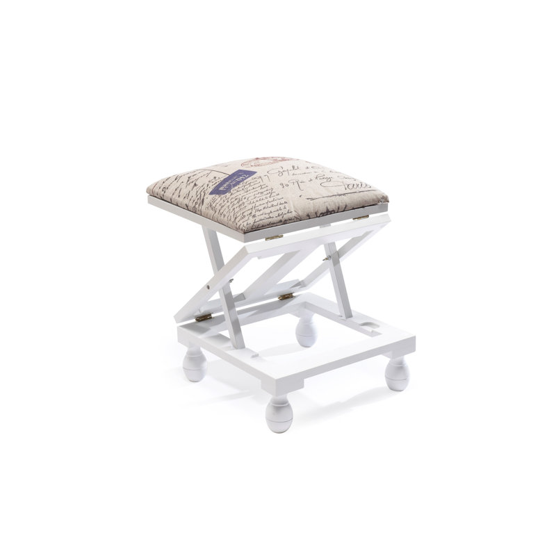 Leonard 3-position Deep Padded Footstool, White
