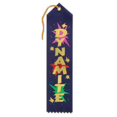 Ruban Dynamite Award - 2 po x 8 po - paquet de 6