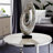 Mother of Pearl Shell Swirl Abstract Decorative Sculpture with Black Base-20525670