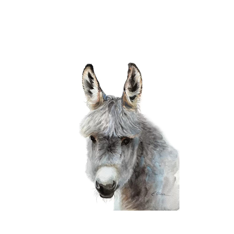 Baby Donkey - Wrapped Canvas Painting, 66.04 cm H x 45.72 cm W x 3.175 cm D