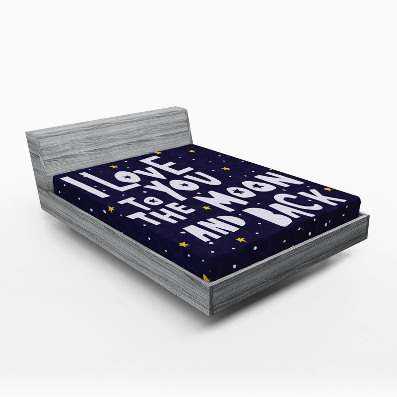Ensemble de 2 draps-housse Ambesonne Starry Sky, California King Fitted Sheet