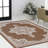 Hamler Vintage Casual Medallion Terra/Cream Indoor/Outdoor Rug-1450484952