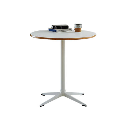 Table de salle à manger ronde en bois manufacturé blanc