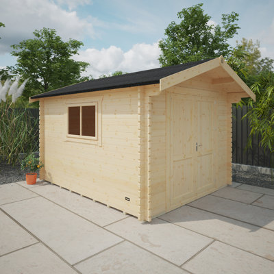 The Rayner Tongue & Groove Log Cabin 12x10w