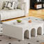 4 tablettes blanches et une table basse, répondant à diverses exigences dans la table de la maison pour améliorer votre-121158804