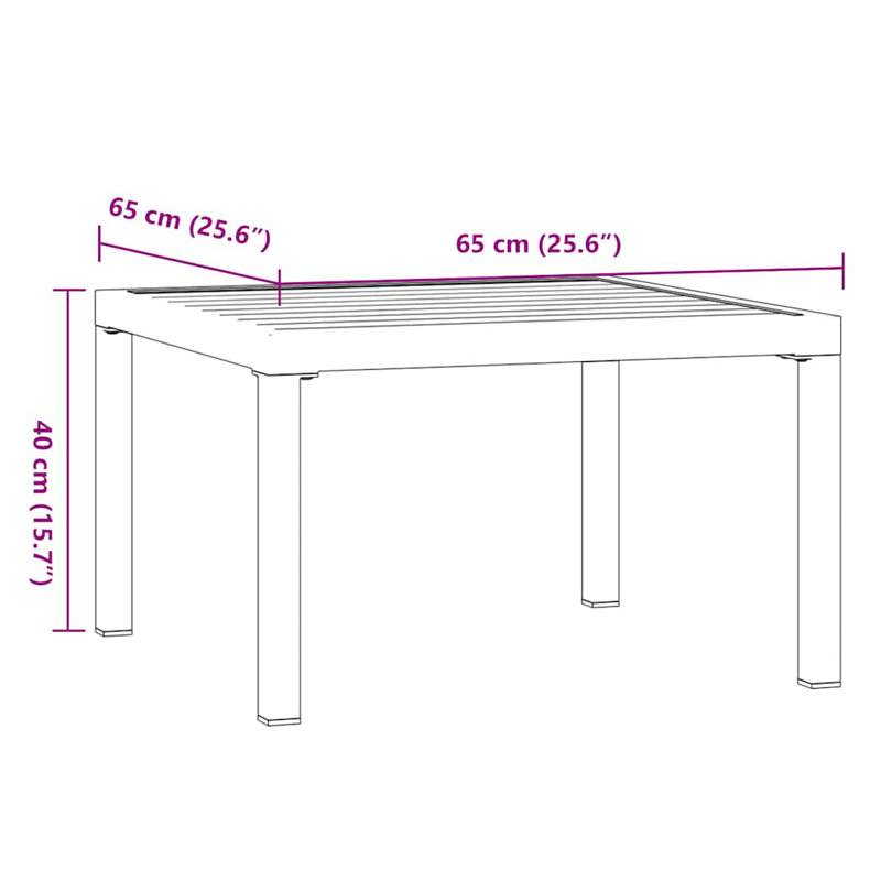 Artishia Coffee Table, 40 cm H x 65 cm W x 65 cm D
