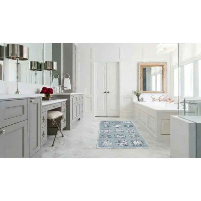 Geometric Area Rug, Rectangle 8' x 10', Dove