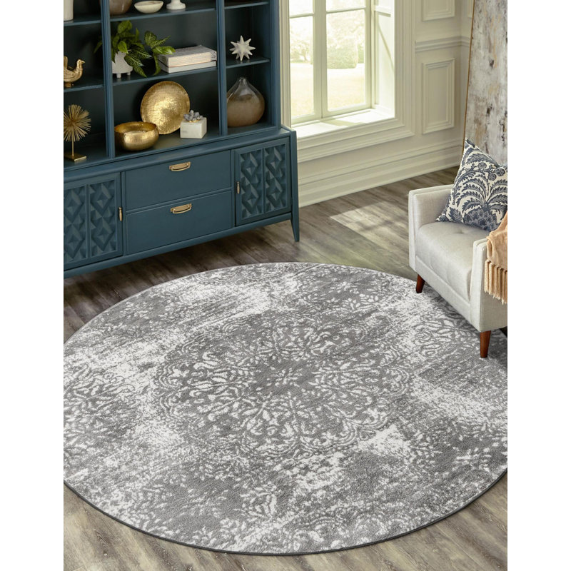 Brandt Performance Rug, Round 6'1", Gray