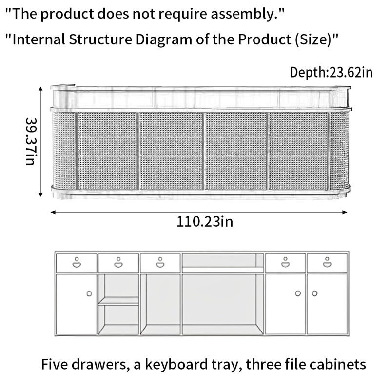 Réception rectangulaire moderne, support pour hôtesse, Brun