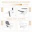 Chaise Adirondack pliante en HDPE avec porte-gobelet (ensemble de 2)-2054640266
