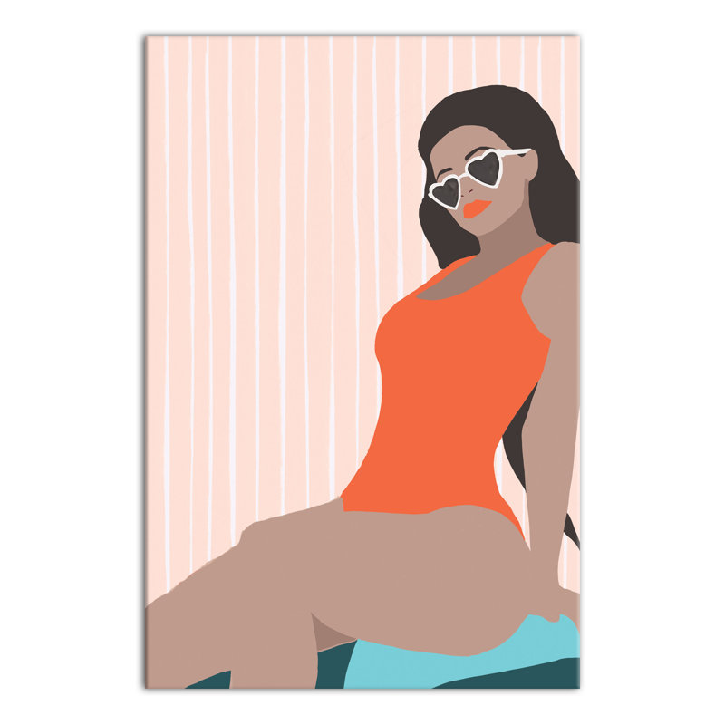 «Beach Girl», reproduction sur toile, H 18 po x l 12 po x P 1,25 po