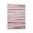 3' X 5' Pink Ivory And Gray Striped Washable Indoor Outdoor Area Rug