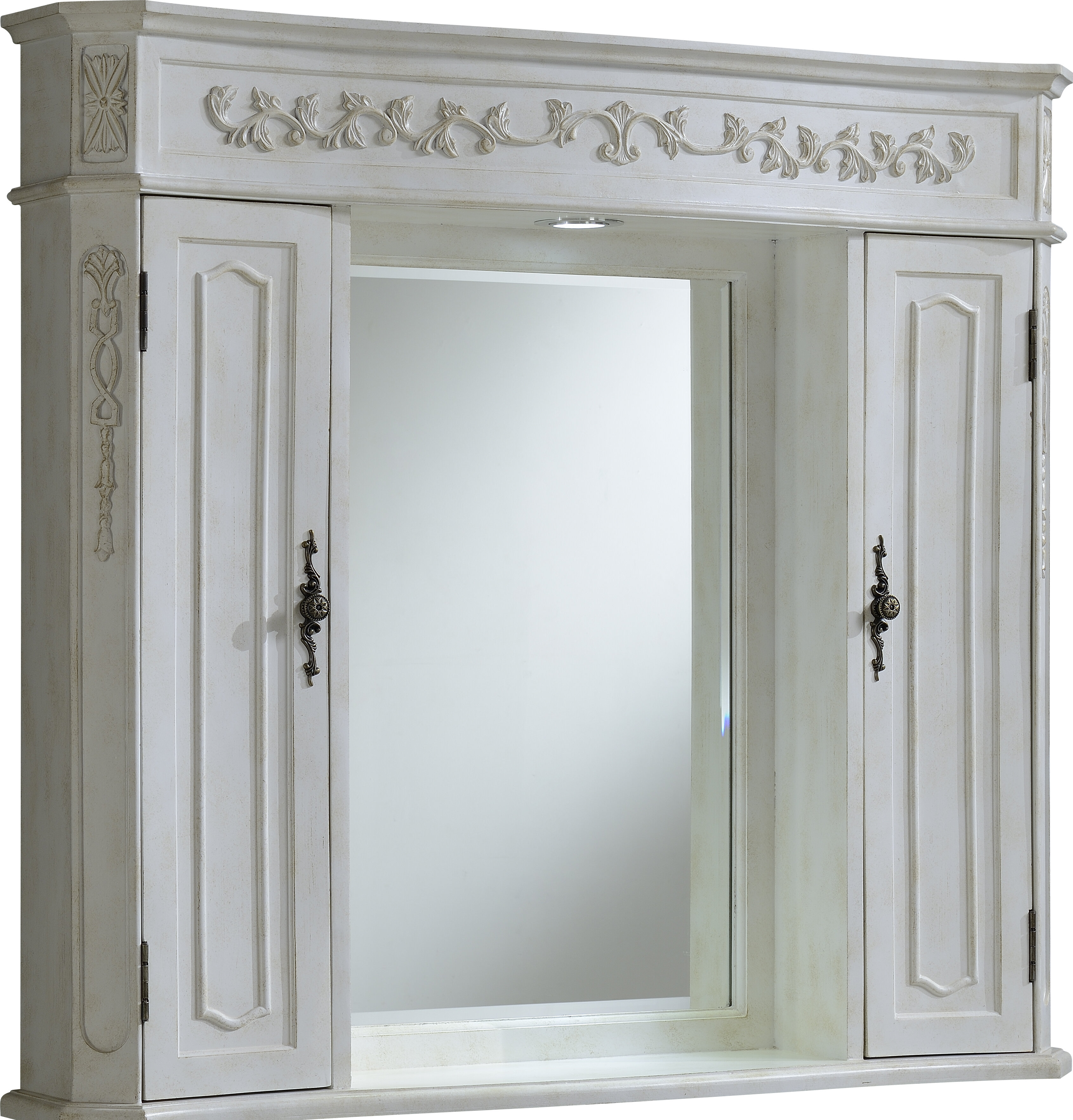 Lark Manor E37F442A8A2142B59DE1FD1A700F209A Alyxandrea Surface Mount Framed 1 of Doors Medicine Cabinet with 2 Adjustable Shelves Finish: White