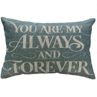 Always and Forever Linen Lumbar Pillow