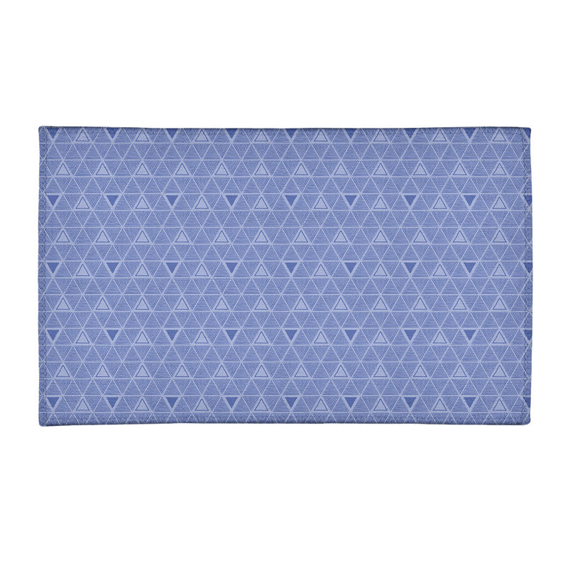 Tapis de couleur mauve foncé/mauve foncé à triangles tirés à la main, Rectangle 2 pi x 3 pi