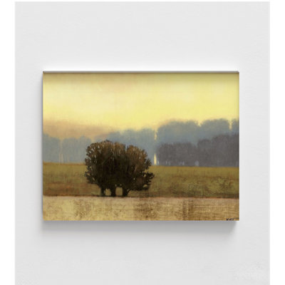 Chaleureux champ relaxant, salle privée, salle d'attente, reproduction d'art, impression d'art forêt, cadeau d'amoureux de la nature, lever de soleil, peinture de paysage