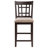 Guntersville Grid-Back Counter Height Chair with Fabric Seat and Footrest, Tan and Espresso-1581270323