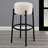  Leonard Upholstered Backless Bar Stool White (Set of 2)