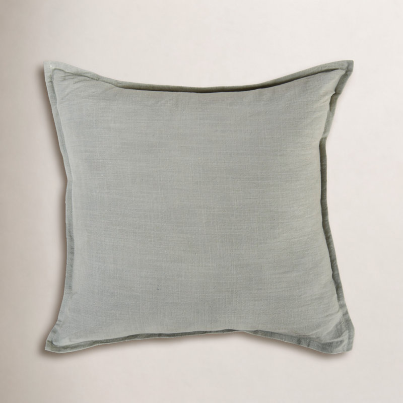 100% Cotton Down Alternative Filled Throw Pillow, Down Alternative Fill, Light Green