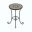 Table d'appoint de patio avec tablette