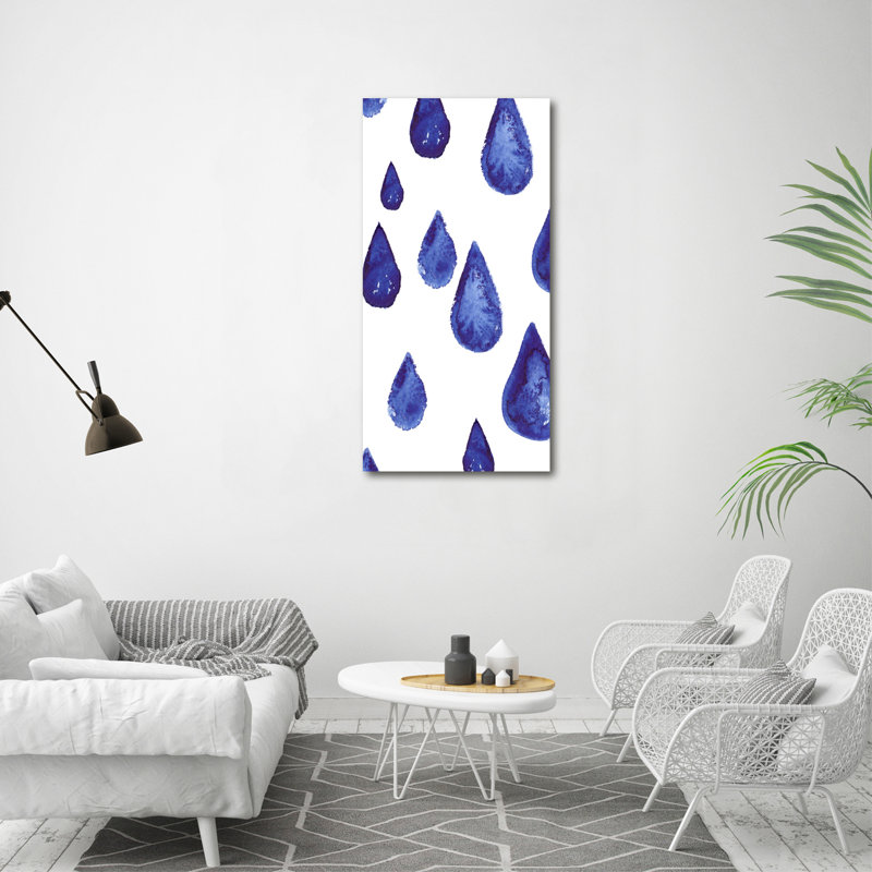 Blue Drops - Wrapped Canvas Print