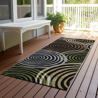 Machine Washable Indoor/Outdoor Chantille ACN2435 Geometric Rug