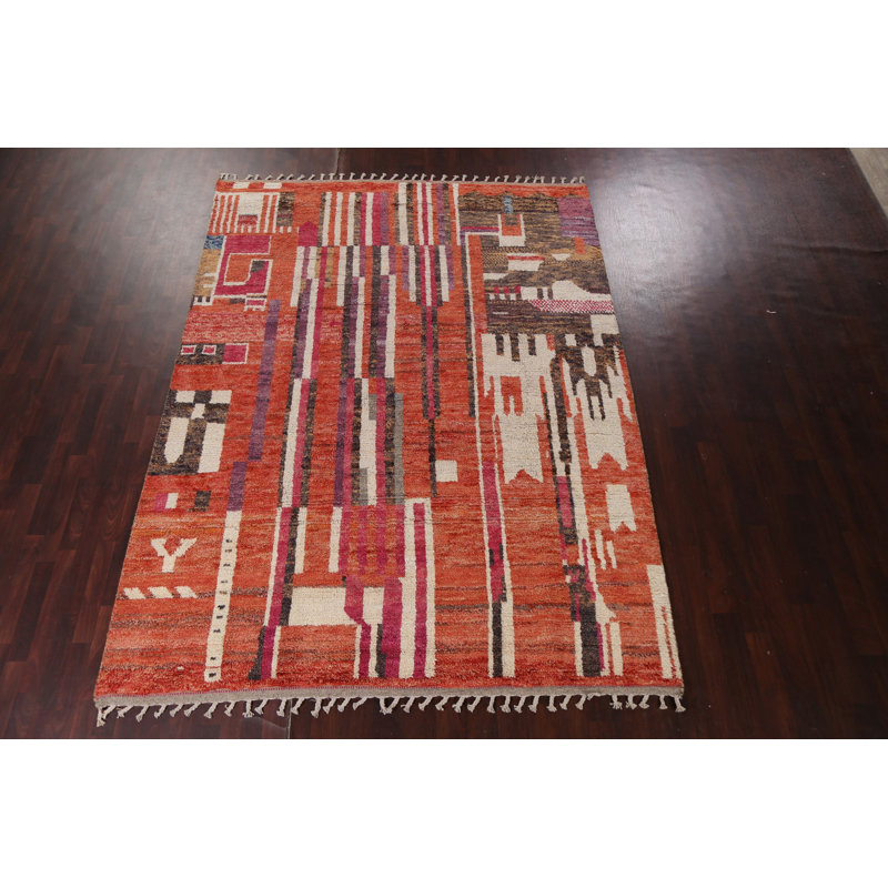 Tapis marocain en laine noué à la main 8 x 11
