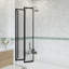 Dinton 1400mm H Framed Folding Bath Screen with Clear Glass-943684514