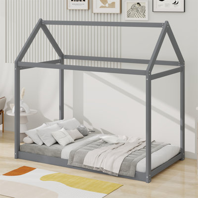 Lit maison en bois