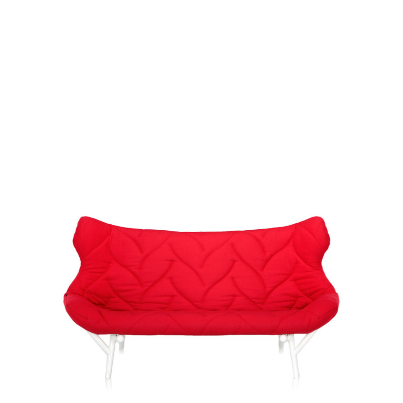 Foliage Loveseat, White, Taupe Velvet