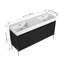 Meuble-lavabo autoportant 60 po avec double lavabo en résine