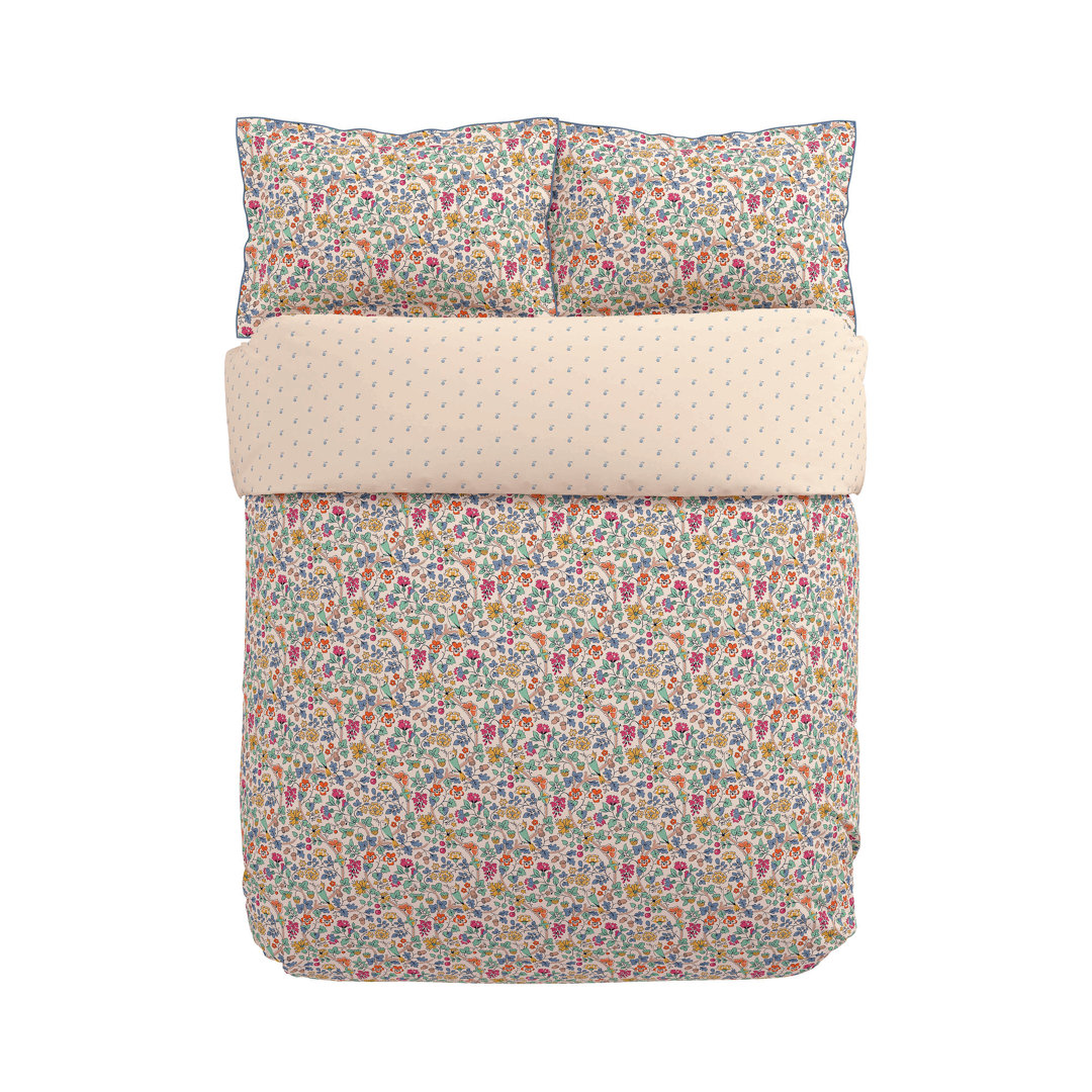 Bountiful Cotton Floral Duvet Cover Set with Pillowcases Included