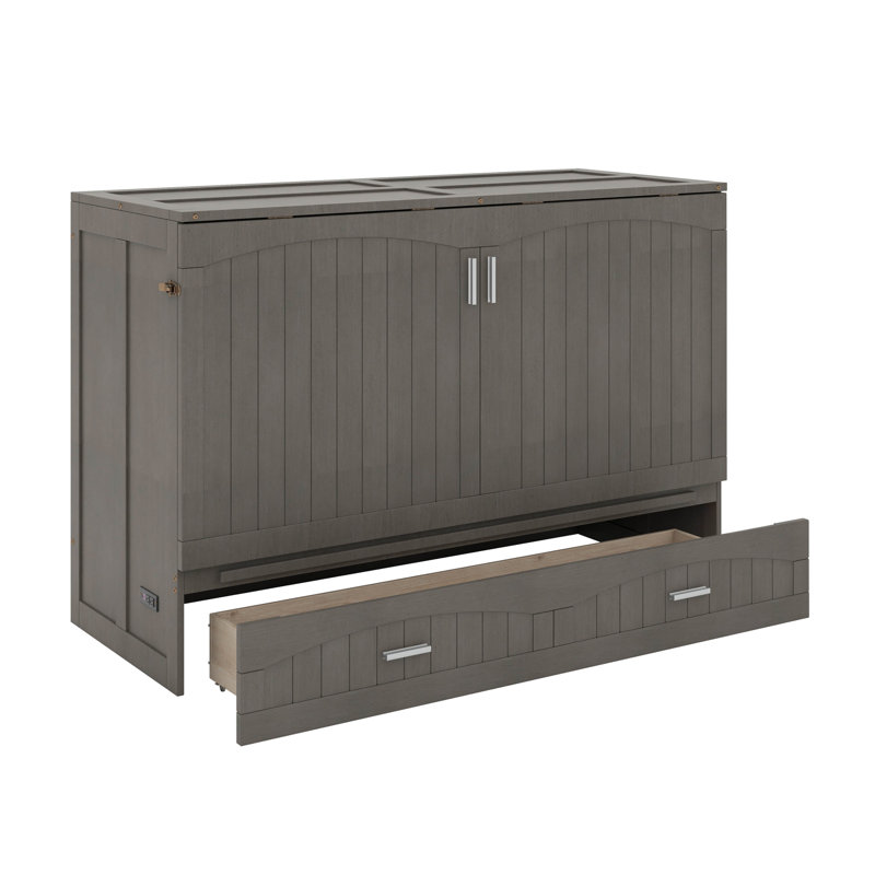 Grand lit escamotable avec station de charge