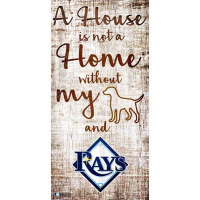MLB Team «A House is Not a Home Sign», art textuel sur bois