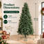 Artificial Slim Pencil Christmas Tree with Metal Stand-717810869