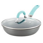Rachael Ray Create Delicious Hard Anodized Nonstick Induction Deep Frying Pan / Skillet with Lid, 10.25 Inch