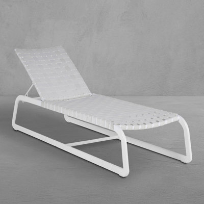 Catalina Chaise Lounge - Chalk With White Strap