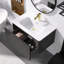 30 po X P 18 po P x 16 po Meuble-lavabo simple H noir avec lavabo en céramique
