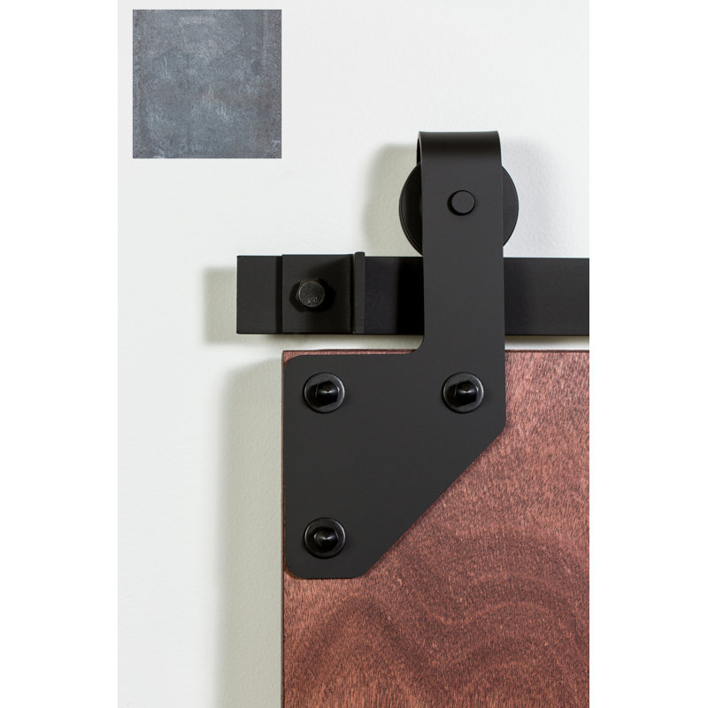 Ensemble de quincaillerie de porte de grange standard en coin Premium, 60 po, Sans finition