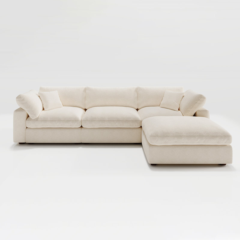 Canapé modulaire réversible Abramson, Chenille beige