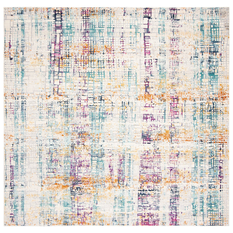 Chauncy Performance Abstract Rug, Square 6'7"