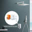 SKOWLL Ensemble de robinet de douche 2 voies pour robinet de salle de bain mural, robinet de commande de douche à poignée simple avec kit d'équilibrage de pression cUPC à 2 fonctions, chrome poli