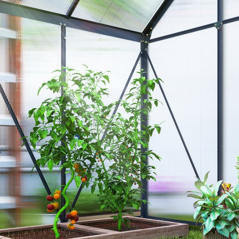 Greenhouse, 200cm H x 192.5cm W x 131cm D, Grey