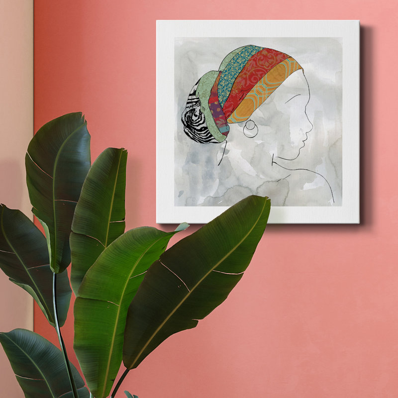 Portrait de l'Afrique I - reproduction sur toile tendue, H 10 po x l 10 po x P 1,5 po