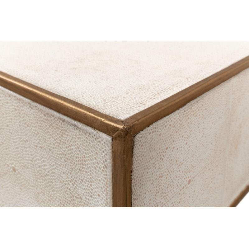 Shagreen 54'' W Console Table, Osprey White