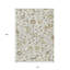 Tapis lavable intérieur / extérieur floral ivoire 10 pi x 14 pi