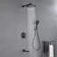 Le système de douche à pluie avec bec de baignoire 3 fonctions de robinet de douche contient une pomme de douche de 12 pouces et un ensemble de garniture de douche à main, cartouche de valve incluse-125522664